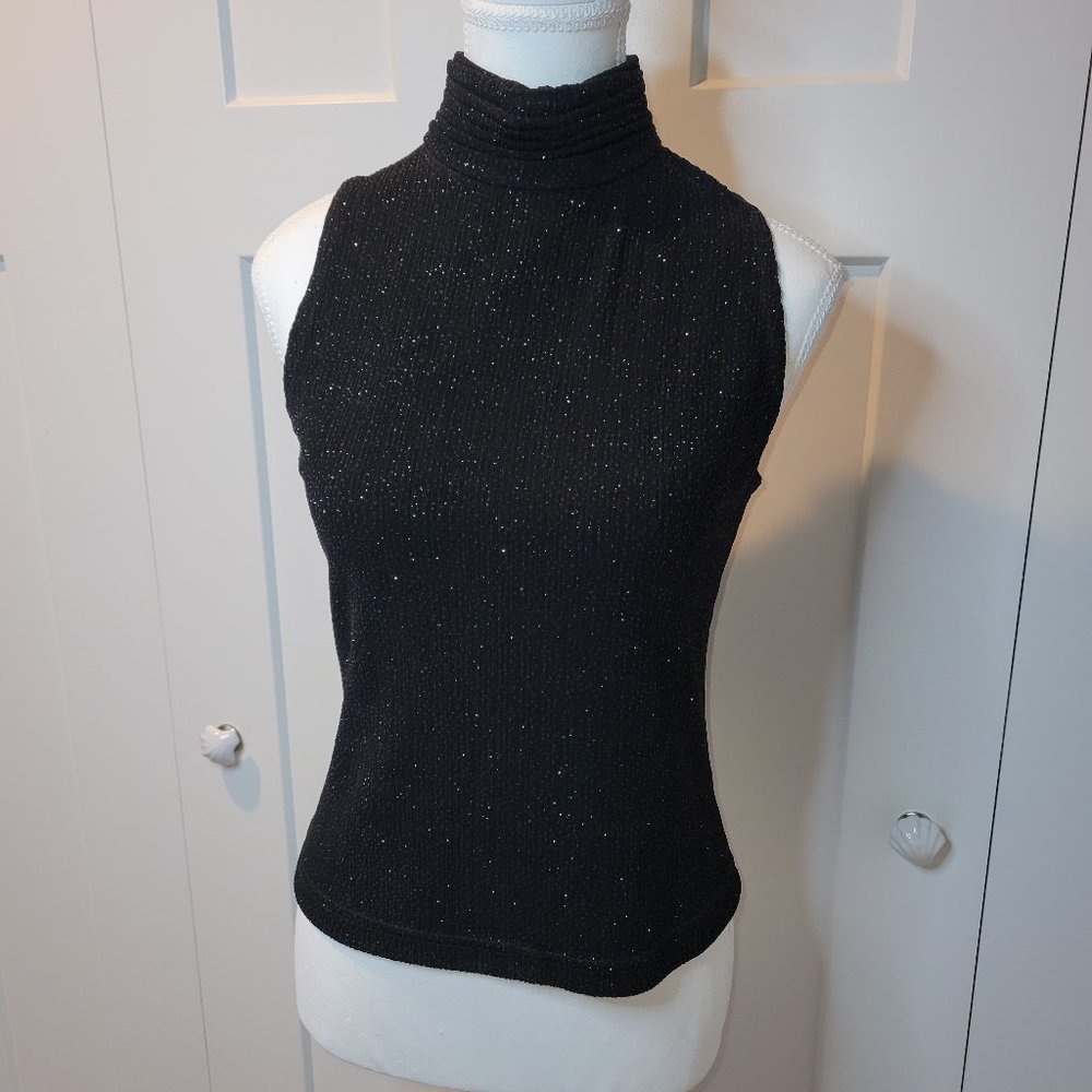 Jeffrey & Dara Evenings shimming zippered pullover top Size 8 P